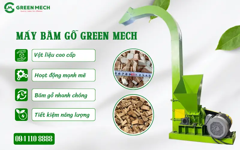 Máy băm gỗ GREEN MECH chất lượng cao